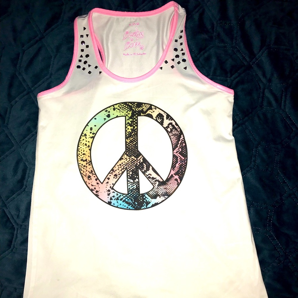 Lucky in Love “Peace” Tank Top